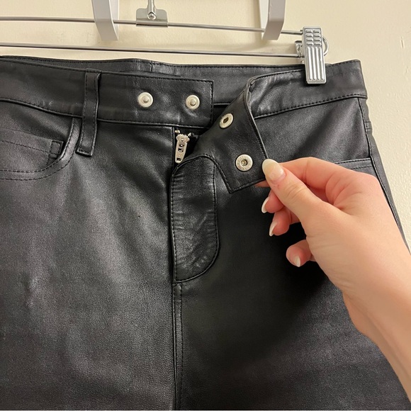 AS by DF Robbie Stretch Leather Flare Pants Size 2 - Picture 7 of 12